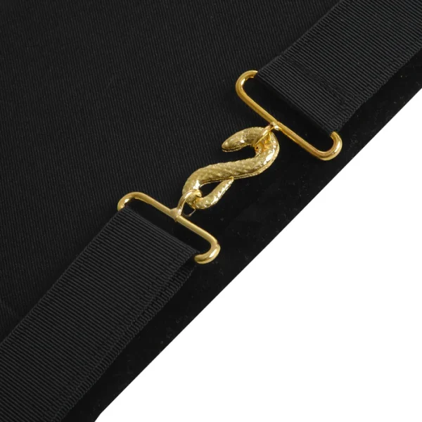 Past Commander Knights Templar Commandery Apron - Black with Gold Fringe 5 Past Commander Knights Templar Commandery Apron - Black with Gold Fringe