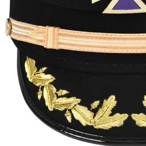 Past Grand Commander Knights Templar Commandery Fatigue Cap - Purple Metal Cross with Braid & Vinework 9 Past Grand Commander Knights Templar Commandery Fatigue Cap - Purple Metal Cross with Braid & Vinework