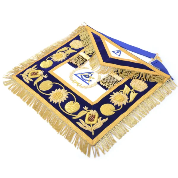 Past Grand Thrice Illustrious Master Royal & Select Masters Apron - Blue Velvet & Gold 1 Past Grand Thrice Illustrious Master Royal & Select Masters Apron - Blue Velvet & Gold