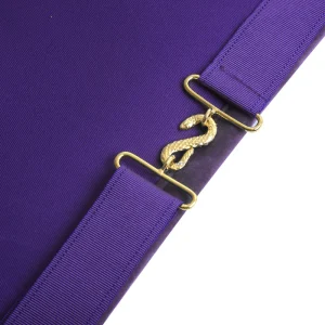 Past Grand Thrice Illustrious Master Royal & Select Masters Apron - Purple Hand Embroidery 8 Past Grand Thrice Illustrious Master Royal & Select Masters Apron - Purple Hand Embroidery
