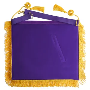 Past Grand Thrice Illustrious Master Royal & Select Masters Apron - Purple Hand Embroidery 9 Past Grand Thrice Illustrious Master Royal & Select Masters Apron - Purple Hand Embroidery