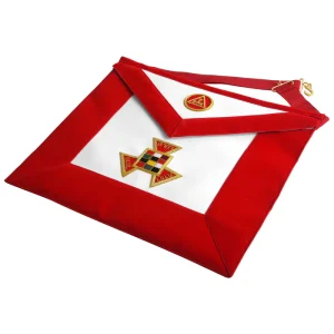 Home 97 Past High Priest Royal Arch Chapter Apron - Red Velvet with Gold Embroidery