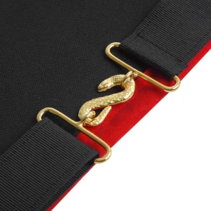Past High Priest Royal Arch Chapter Apron - Red Velvet with Side Tabs 10 Past High Priest Royal Arch Chapter Apron - Red Velvet with Side Tabs