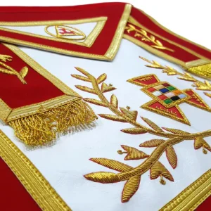 Past High Priest Royal Arch Chapter Apron - Red with Gold Braid