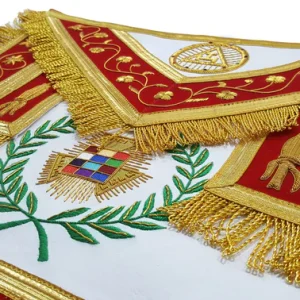 Past High Priest Royal Arch Chapter Apron - Red with Gold Wreath 7 Past High Priest Royal Arch Chapter Apron - Red with Gold Wreath
