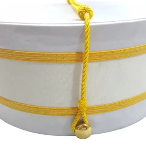 Past High Priest Royal Arch Chapter Crown Cap - White with Gold Braid Machine Embroidery 6 Past High Priest Royal Arch Chapter Crown Cap - White with Gold Braid Machine Embroidery