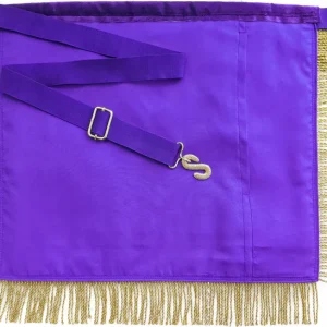 Past Illustrious Master Council Apron - Purple with Fringe Tassels