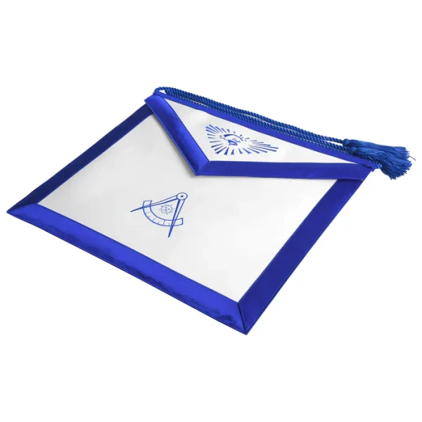 Past Master Blue Lodge Apron - Blue Tassels 1 Past Master Blue Lodge Apron - Blue Tassels