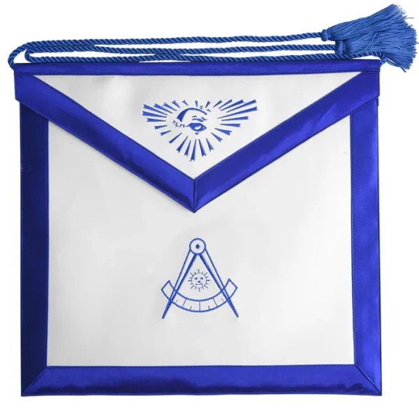 Past Master Blue Lodge Apron - Blue Tassels Past Master Blue Lodge Apron - Blue Tassels