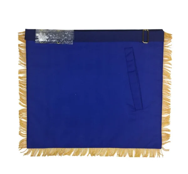 Past Master Blue Lodge Apron - Royal Blue Velvet Hand Embroidery