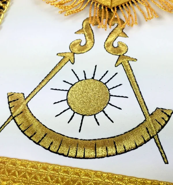 Past Master Blue Lodge Apron - Royal Blue with Gold Fringe 1 Past Master Blue Lodge Apron - Royal Blue with Gold Fringe
