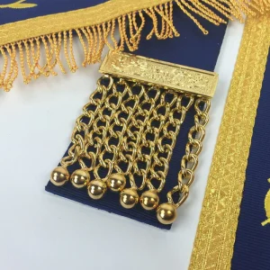Past Master Blue Lodge Apron - Royal Blue with Gold Fringe 7 Past Master Blue Lodge Apron - Royal Blue with Gold Fringe