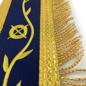 Past Master Blue Lodge Apron - Royal Blue with Gold Fringe 8 Past Master Blue Lodge Apron - Royal Blue with Gold Fringe