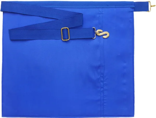 Past Master Blue Lodge Apron - Royal Blue With Wreath