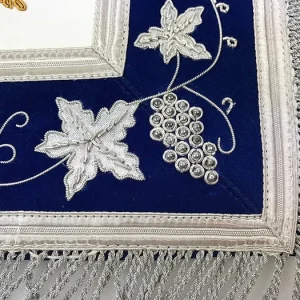 Past Master Blue Lodge Apron - White & Blue Hand Embroidery