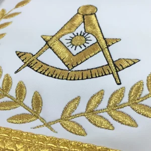 Past Master Blue Lodge Apron - White & Royal Blue