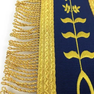 Past Master Blue Lodge Apron - White & Royal Blue