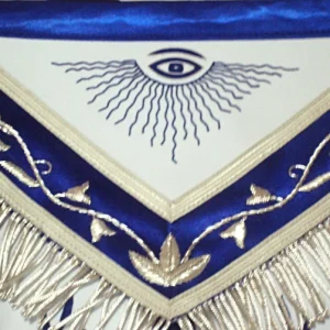 Past Master Blue Lodge California Regulation Apron - Blue Silk 5 Past Master Blue Lodge California Regulation Apron - Blue Silk