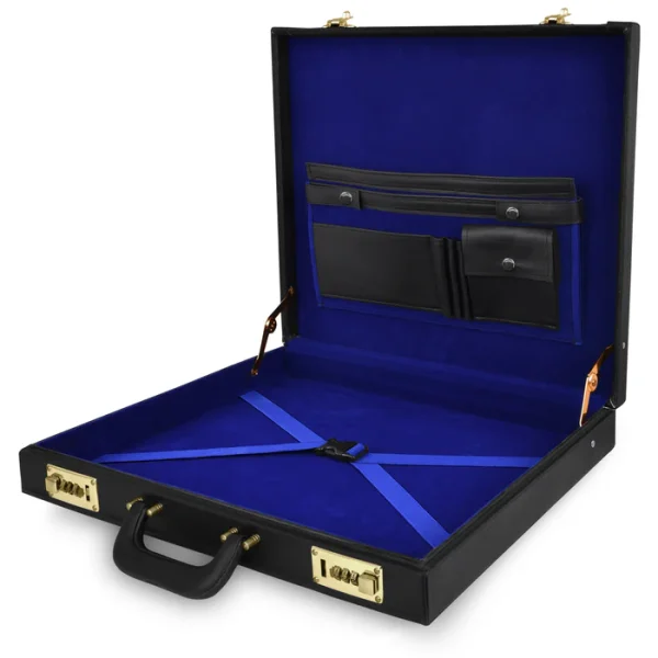Past Master Blue Lodge California Regulation Apron Case - Hand Embroidery Personalization 3 Past Master Blue Lodge California Regulation Apron Case - Hand Embroidery Personalization