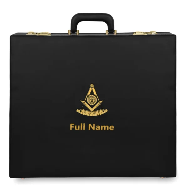 Past Master Blue Lodge California Regulation Apron Case - Hand Embroidery Personalization Past Master Blue Lodge California Regulation Apron Case - Hand Embroidery Personalization