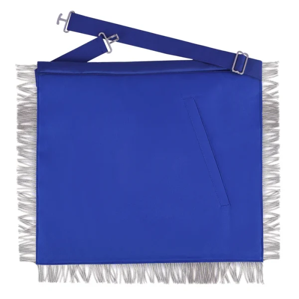 Past Master Blue Lodge California Regulation Apron - Gold Bullion with Silver Braid Fringe 3 Past Master Blue Lodge California Regulation Apron - Gold Bullion with Silver Braid Fringe