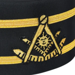 Past Master Blue Lodge California Regulation Crown Cap - Double Gold Braid 6 Past Master Blue Lodge California Regulation Crown Cap - Double Gold Braid
