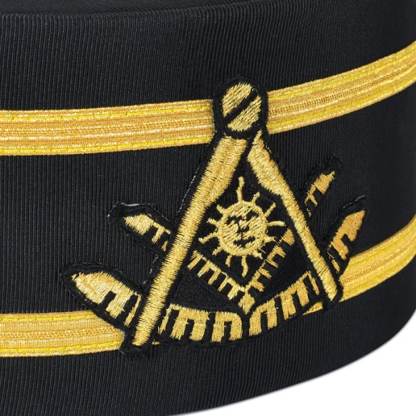 Past Master Blue Lodge California Regulation Crown Cap - Double Gold Braid 2 Past Master Blue Lodge California Regulation Crown Cap - Double Gold Braid