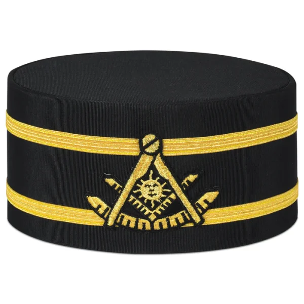 Past Master Blue Lodge California Regulation Crown Cap - Double Gold Braid Past Master Blue Lodge California Regulation Crown Cap - Double Gold Braid