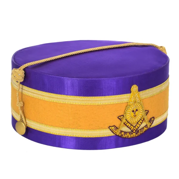Past Master Blue Lodge Crown Cap - Purple Backing 1 Past Master Blue Lodge Crown Cap - Purple Backing