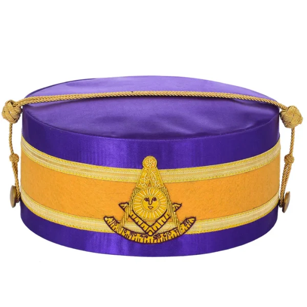 Past Master Blue Lodge Crown Cap - Purple Backing Past Master Blue Lodge Crown Cap - Purple Backing