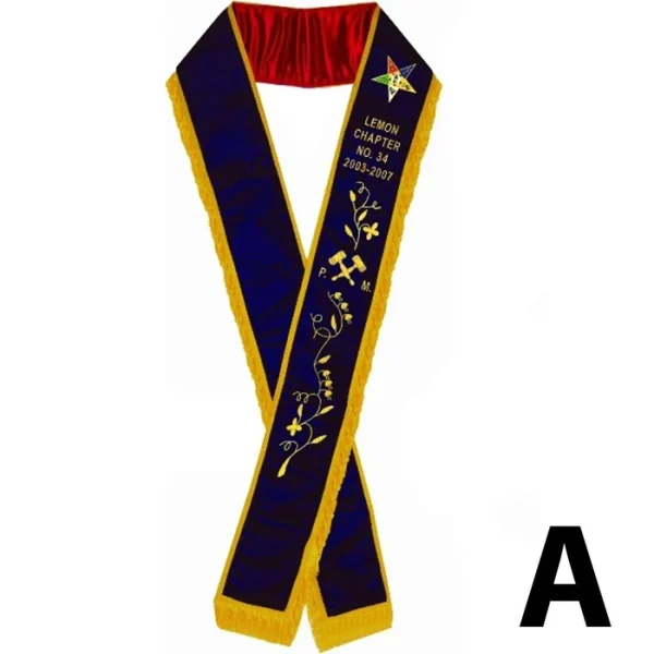 Past Matron OES Sash - Purple Velvet 1 Past Matron OES Sash - Purple Velvet