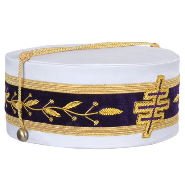 Past Most Eminent Grand Master Grand Encampment Knights Templar Commandery Crown Cap - Purple Velvet & White 1 Past Most Eminent Grand Master Grand Encampment Knights Templar Commandery Crown Cap - Purple Velvet & White