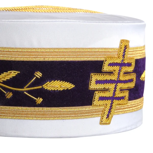 Past Most Eminent Grand Master Grand Encampment Knights Templar Commandery Crown Cap - Purple Velvet & White 2 Past Most Eminent Grand Master Grand Encampment Knights Templar Commandery Crown Cap - Purple Velvet & White