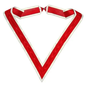 Home 95 Past Preceptor Knights Templar English Regulation Collarette - Red & White