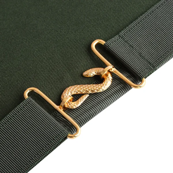 Past Sovereign Grand Master Allied Masonic Degrees Apron - Forest Green Velvet with Gold Fringe 4 Past Sovereign Grand Master Allied Masonic Degrees Apron - Forest Green Velvet with Gold Fringe