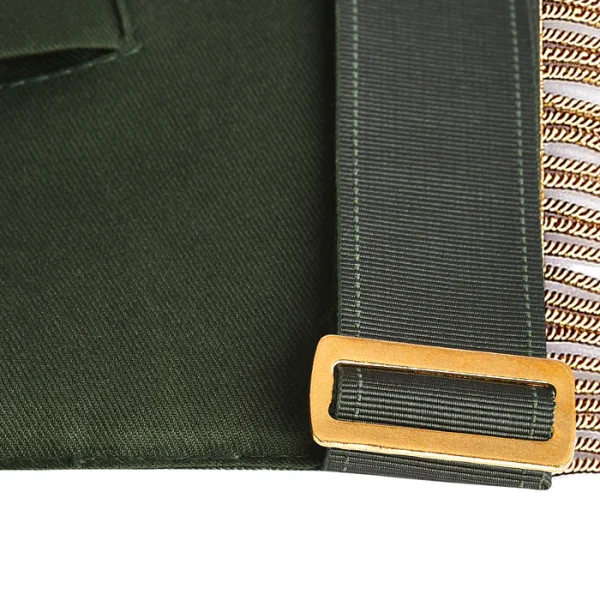 Past Sovereign Grand Master Allied Masonic Degrees Apron - Forest Green Velvet with Gold Fringe 5 Past Sovereign Grand Master Allied Masonic Degrees Apron - Forest Green Velvet with Gold Fringe