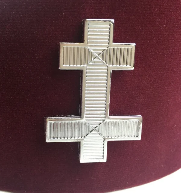 Preceptor Knights Templar English Crown Cap - Maroon Velvet 1 Preceptor Knights Templar English Crown Cap - Maroon Velvet