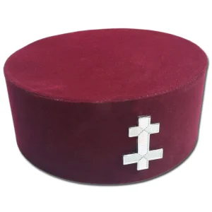 Preceptor Knights Templar English Crown Cap - Maroon Velvet 6 Preceptor Knights Templar English Crown Cap - Maroon Velvet