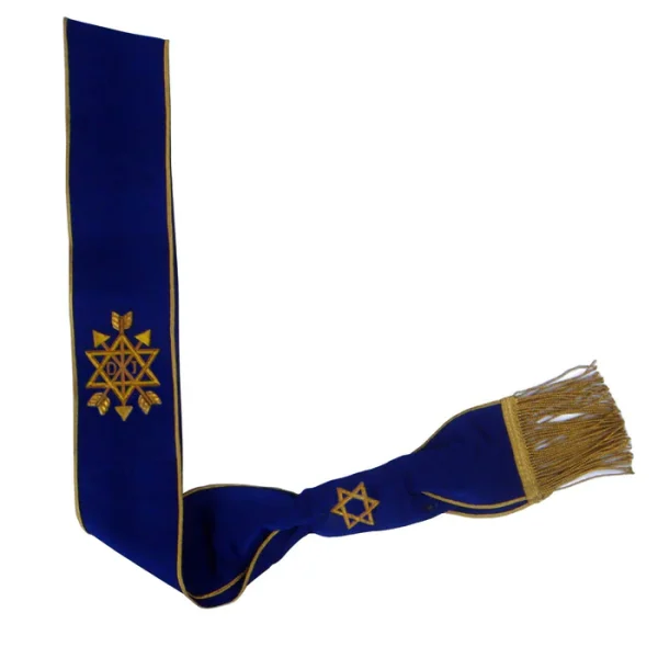Provincial Officers Order of the Secret Monitor Amd English Regulation Sash - Blue 1 Provincial Officers Order of the Secret Monitor Sash - Blue