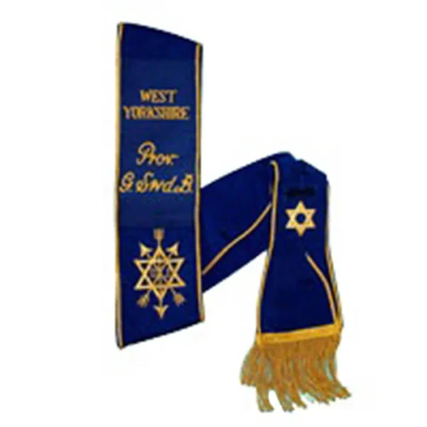 Provincial Officers Order of the Secret Monitor Amd English Regulation Sash - Blue Provincial Officers Order of the Secret Monitor Amd English Regulation Sash - Blue