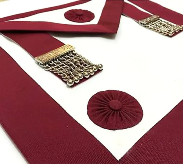 Provincial Steward Craft English Regulation Apron - White & Maroon 1 Provincial Steward Craft English Regulation Apron - White & Maroon