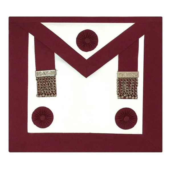 Provincial Steward Craft English Regulation Apron - White & Maroon Provincial Steward Craft English Regulation Apron - White & Maroon