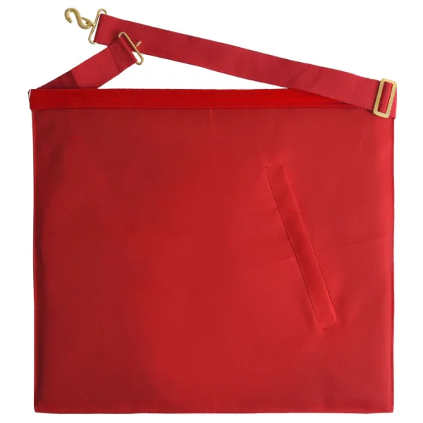Royal Arch Chapter Apron - Red with Triple Tau Insignia 2 Royal Arch Chapter Apron - Red with Triple Tau Insignia