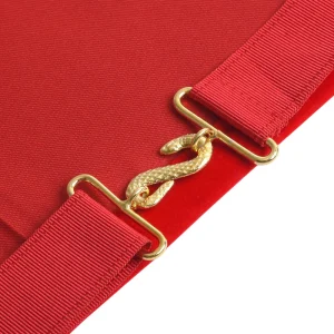 Royal Arch Chapter Apron - Red with Triple Tau Insignia 10 Royal Arch Chapter Apron - Red with Triple Tau Insignia