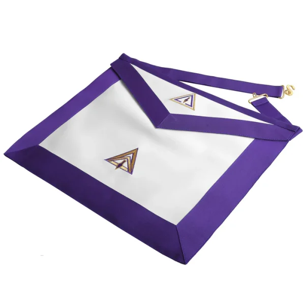 Royal & Select Masters English Regulation Apron - White & Purple 1 Royal & Select Masters English Regulation Apron - White & Purple