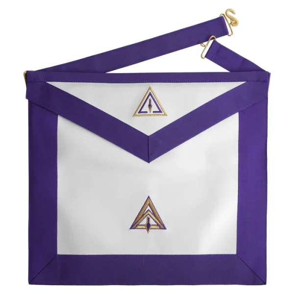 Royal & Select Masters English Regulation Apron - White & Purple Royal & Select Masters English Regulation Apron - White & Purple