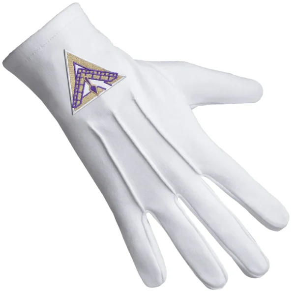 Royal & Select Masters English Regulation Gloves - White Pure Cotton Triangular Patch Back