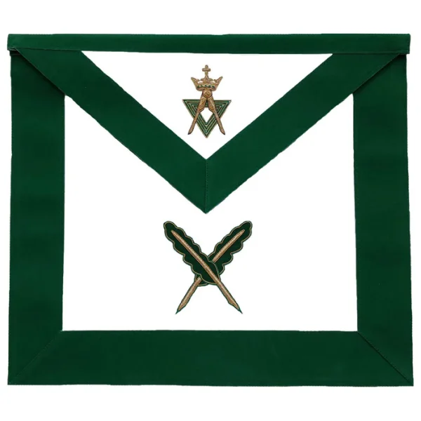 Secretary Allied Masonic Degrees Apron - Green Velvet Secretary Allied Masonic Degrees Apron - Green Velvet