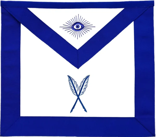 Secretary Blue Lodge Apron - Machine Embroidery Secretary Blue Lodge Apron - Machine Embroidery