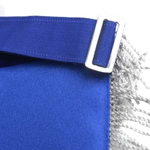 Senior Deacon Blue Lodge Apron - Navy Blue Velvet with Fringe & Side Tabs